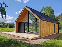 Barnhouse L88 с угловой террасой в Логойском районе